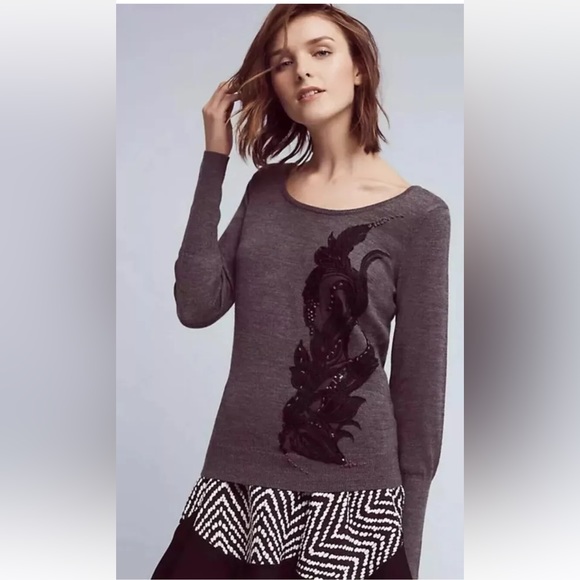 Angel Of The North Sweaters - Anthropologie Angel Of The North Torie Tie Back Sweater M